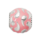 Sterling Silver Reflections Pink Enameled & Silver IP-Plated Bead