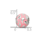 Sterling Silver Reflections Pink Enameled & Silver IP-Plated Bead