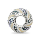 Sterling Silver Reflections Yellow & Green Enameled, CZ Silver IP-Plated