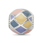 Sterling Silver Reflections Pink,Yellow & Lavender Enameled, Silver IP-Pl