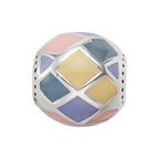 Sterling Silver Reflections Pink,Yellow & Lavender Enameled, Silver IP-Pl