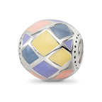Sterling Silver Reflections Pink,Yellow & Lavender Enameled, Silver IP-Pl