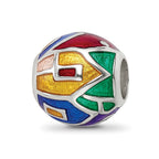 Sterling Silver Reflections City Impressions Mexico Moasic Enamel Bead