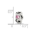 Sterling Silver Reflections Pink CZ Bead