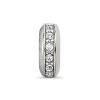 Sterling Silver Reflections Crystal Silicone Gripper Bead