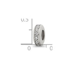 Sterling Silver Reflections Crystal Silicone Gripper Bead