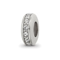 Sterling Silver Reflections Crystal Silicone Gripper Bead