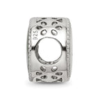 Sterling Silver Reflections Rhodium-plated January Flower Bead