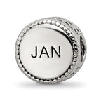 Sterling Silver Reflections Rhodium-plated January Flower Bead