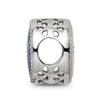 Sterling Silver Reflections Rhodium-plated February Flower Bead
