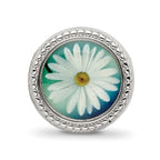 Sterling Silver Reflections Rhodium-plated April Flower Bead