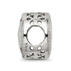 Sterling Silver Reflections Rhodium-plated May Flower Bead