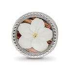 Sterling Silver Reflections Rhodium-plated May Flower Bead