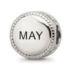 Sterling Silver Reflections Rhodium-plated May Flower Bead