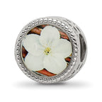 Sterling Silver Reflections Rhodium-plated May Flower Bead