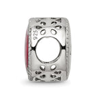 Sterling Silver Reflections Rhodium-plated June Flower Bead