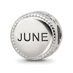 Sterling Silver Reflections Rhodium-plated June Flower Bead