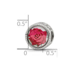 Sterling Silver Reflections Rhodium-plated June Flower Bead