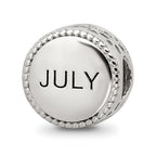 Sterling Silver Reflections Rhodium-plated July Flower Bead