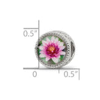Sterling Silver Reflections Rhodium-plated July Flower Bead