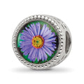 Sterling Silver Reflections Rhodium-plated September Flower Bead