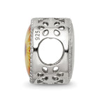 Sterling Silver Reflections Rhodium-plated October Flower Bead
