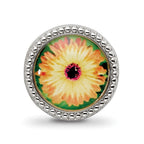 Sterling Silver Reflections Rhodium-plated October Flower Bead