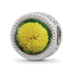 Sterling Silver Reflections Rhodium-plated November Flower Bead