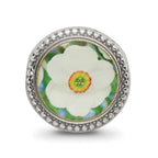 Sterling Silver Reflections Rhodium-plated December Flower Bead