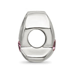 Sterling Silver Reflections Silver Ribbon with Pink CZ Bead