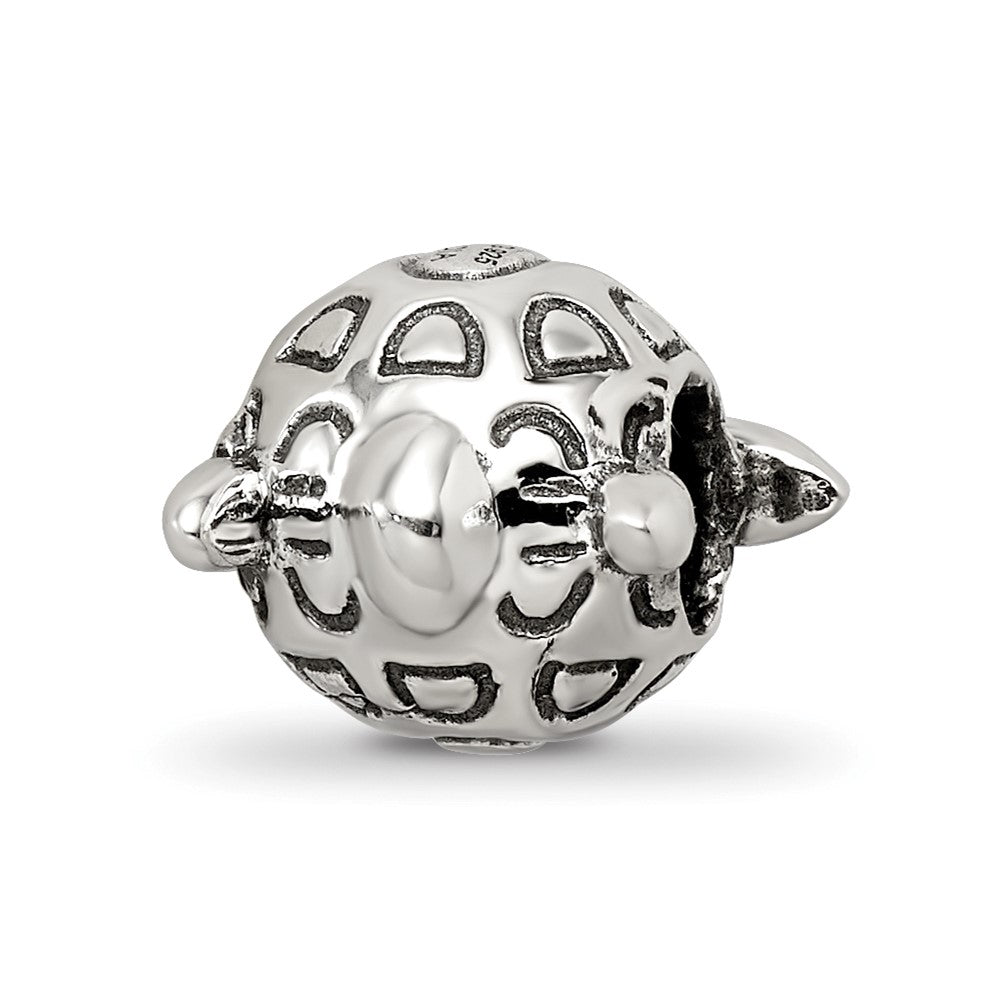 Sterling Silver Reflections Antiqued Turtle Bead
