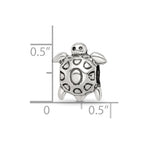 Sterling Silver Reflections Antiqued Turtle Bead