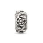 Sterling Silver Reflections Antiqued Flower Chain Bead
