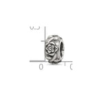 Sterling Silver Reflections Antiqued Flower Chain Bead