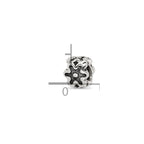 Sterling Silver Reflections Antiqued Flower Kids Bead