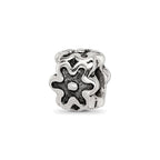 Sterling Silver Reflections Antiqued Flower Kids Bead