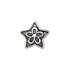 Sterling Silver Reflections Antiqued Star with Flower Kids Bead