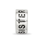 Sterling Silver Reflections Antiqued Sister Bead