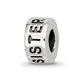 Sterling Silver Reflections Antiqued Sister Bead