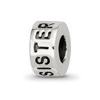 Sterling Silver Reflections Antiqued Sister Bead