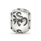Sterling Silver Reflections Antiqued Om Bead