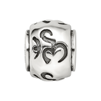 Sterling Silver Reflections Antiqued Om Bead