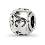 Sterling Silver Reflections Antiqued Om Bead