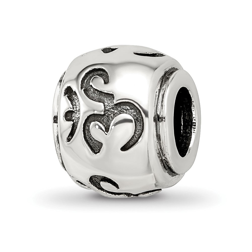 Sterling Silver Reflections Antiqued Om Bead