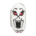 Sterling Silver Reflections Hand Painted Ghouls, White Glass Bead