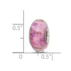 Sterling Silver Reflections Clear & Pink Sparkle Glass Bead