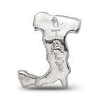 Sterling Silver Reflections Italy Country Shaped Bead