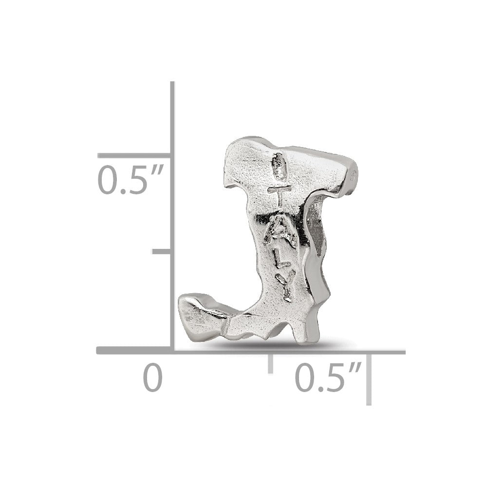 Sterling Silver Reflections Italy Country Shaped Bead
