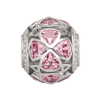 Sterling Silver Reflections Flowers with Pink CZ Bead