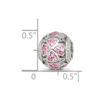 Sterling Silver Reflections Flowers with Pink CZ Bead